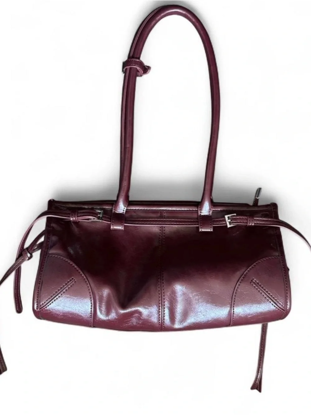 Princess Polly Burgundy Leather Shoulder Bag